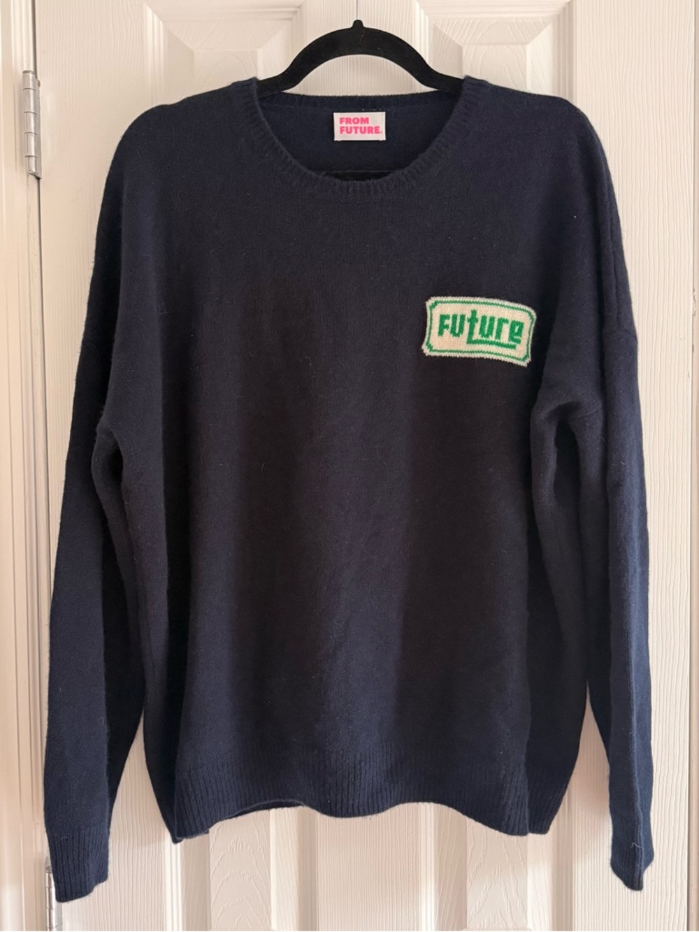 From Future 100%‎ Cashmere Crewneck Pullover Sweater Navy